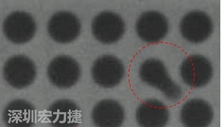 BGA空焊，導(dǎo)通孔(via)連接焊墊