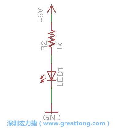 如圖所示放置一個開關（switch）、10K電阻器（10k resistor）和0.1μF的電容（0.1μF capacitor），并把開關的一端連到接地端上。