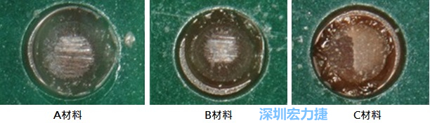 圖14- 冷球拉力試驗(yàn)后，光學(xué)顯微鏡下的失效模式