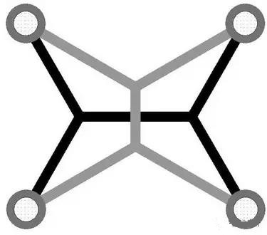 灰色Steiner樹不是最優(yōu)的，但黑色Steiner樹是最優(yōu)的。